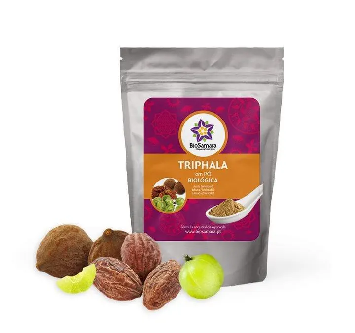 Triphala biológica em pó (Churna)