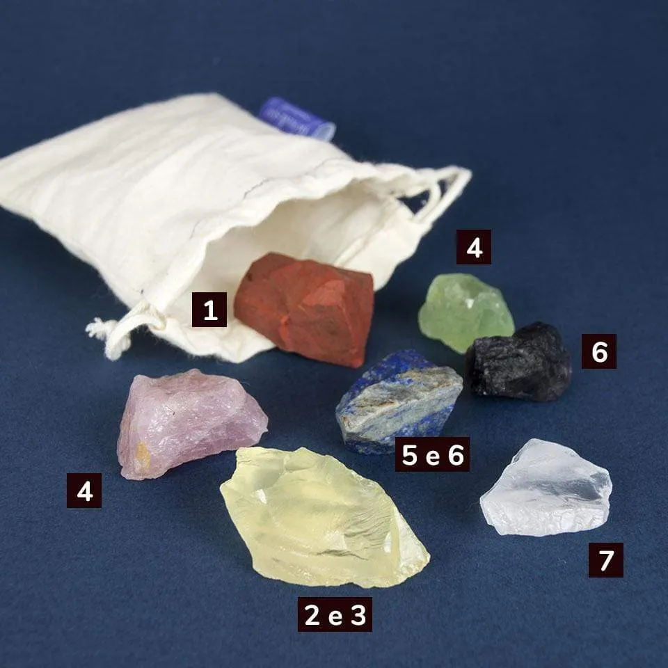 Bolsa 7 Cristais 7 Chakras